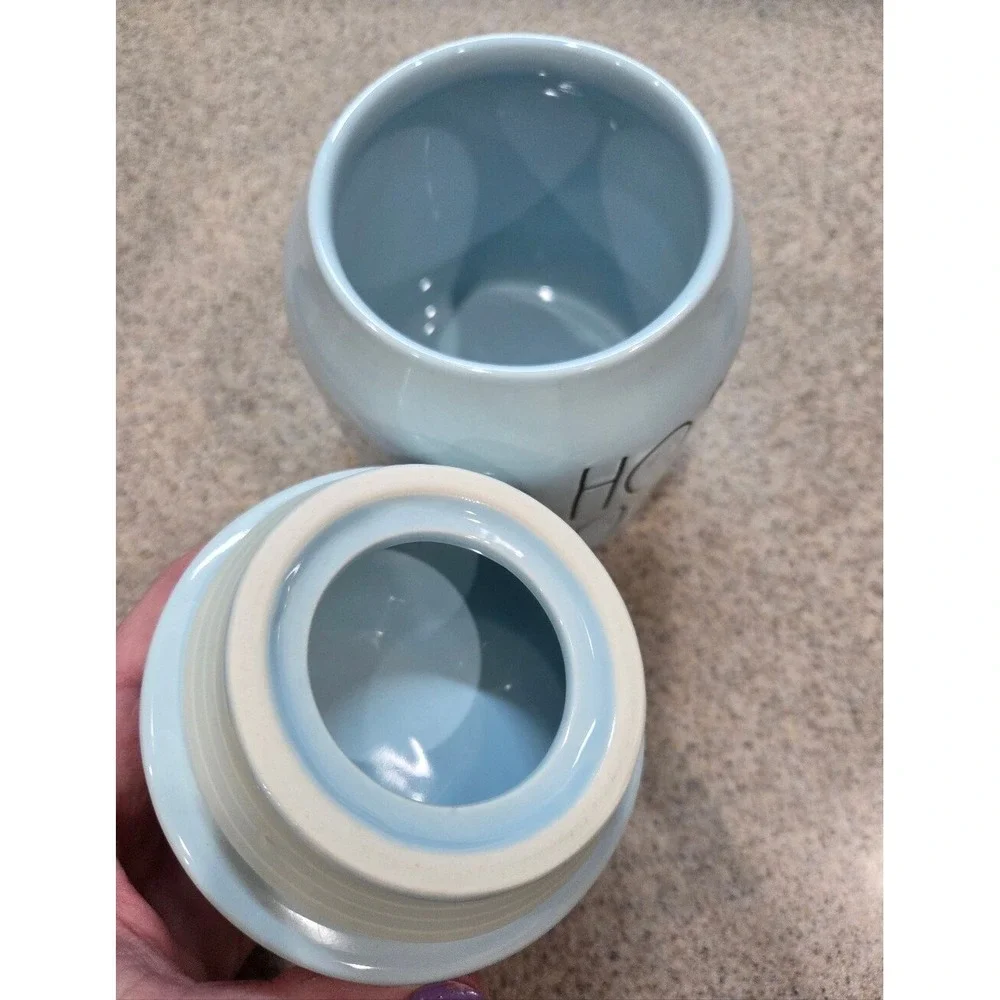 Rae Dunn Hop To‎ It Light Blue Ceramic Easter Canister